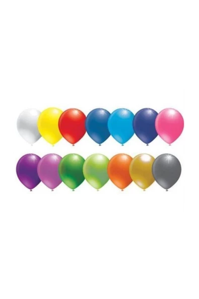 Pazariz Metalik Karışık Renkli Balon 12 Inch 10 Adet ürün görseli 1