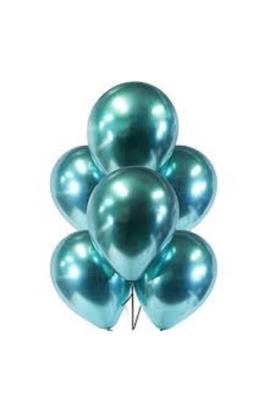 Pazariz Yeşil Renk Krom Balon 5 Adet ürün görseli 1
