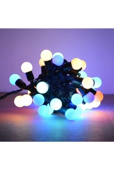 Pazariz 5mt Rgb 50 Led Fişli Noel Parti Yılbaşı Ağaç Dekoratif Aydınlatma Lambası Animasyonlu Süsleme ürün görseli 1