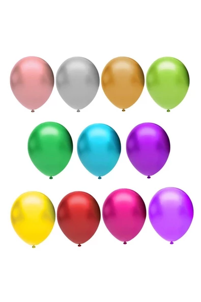 Pazariz Balonevı.karısık Baskısız Metalık Renk Balon ürün görseli 1