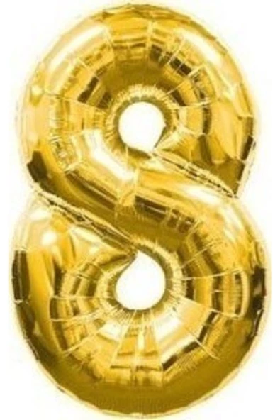 Pazariz Fırsat Ayı Balon Parti 8 Rakamı Gold Folyo Balon 102 Cm ürün görseli 1