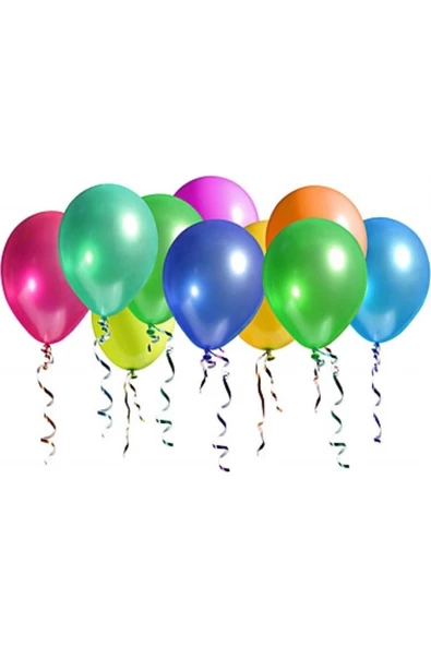 Pazariz Fırsat Ayı 12 Inç Metalik 10 Adet Karışık Renk Balon ürün görseli 1