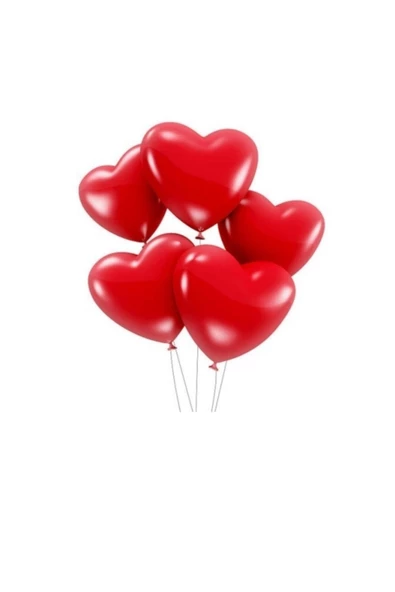 Pazariz Kırmızı Kalp Balon 50 Adet 12 Inc ürün görseli 1