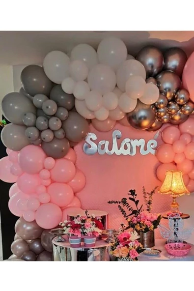 Pazariz Pastel Balon Balon Karışık Konsept Balon Zincir ürün görseli 1