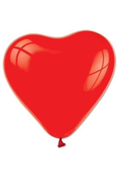 Pazariz 12 Inç 10 Lu Kırmızı Kalpli Balon ürün görseli 1