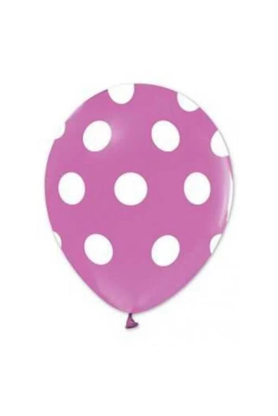 Pazariz Fırsat Ayı Puantiyeli Lila Balon 5'li Paket ürün görseli 1