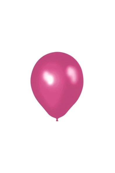 Pazariz Parti Malzemeleri Ruby Fuşya Metalik Balon  100 Adet ürün görseli 1