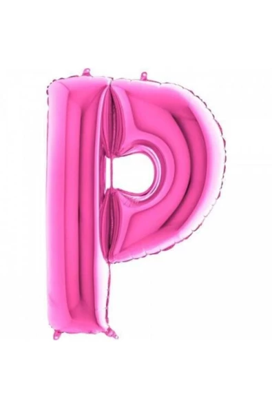 Pazariz P Harf Folyo Balon Fuşya 100cm ürün görseli 1