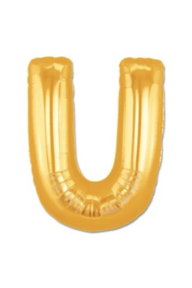 Pazariz U Harf Folyo Balon Altın Renk 40 inç ürün görseli 1