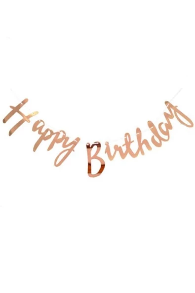 Pazariz Rose Happy Birthday Banner ürün görseli 1