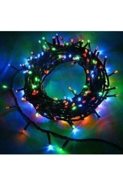 Pazariz 10 mt Rgb 100 Led Fişli Noel Parti Yılbaşı Ağaç Dekoratif Aydınlatma Lambası Animasyonlu Süsleme ürün görseli 1