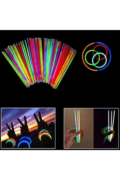 Pazariz Glow Stick Fosforlu Neon Çubuk 15 Adet ürün görseli 1