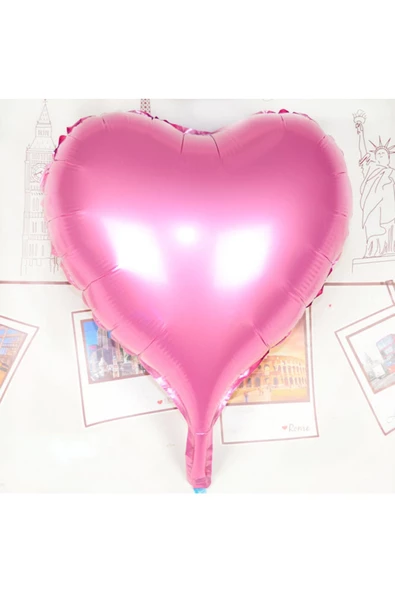Pazariz Kalp Uçan Balon Folyo Pembe 80 cm 32 inç ürün görseli 1