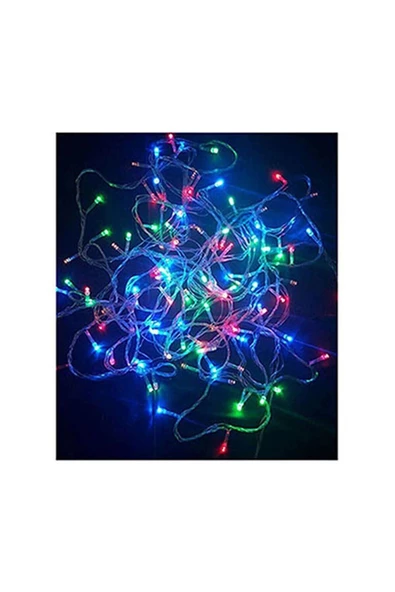 Pazariz 10 m Rgb 100 Led Fişli Noel Parti Yılbaşı Ağaç Dekoratif Aydınlatma Lambası Animasyonlu Süsleme ürün görseli 1