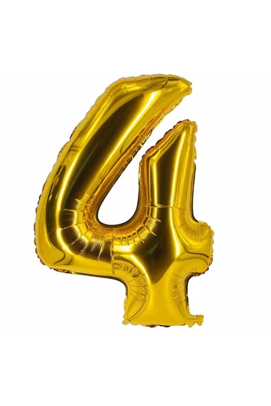 Pazariz Şekilli Supershape Gold Rakam Folyo Balon 4 Numara ürün görseli 1