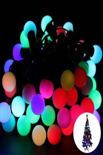 Pazariz 5mt Rgb 50 Led Fişli Noel Parti Yılbaşı Ağaç Dekoratif Aydınlatma Lambası Animasyonlu Süsleme ürün görseli 1