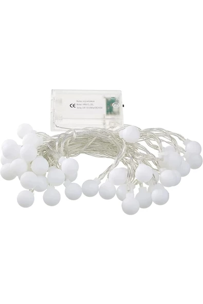 Pazariz Pilli Led Işıklı Ampul Toplar Dekoratif Lamba Ev Aydınlatma 4 Metre Yd1513, Şeffaf ürün görseli 1