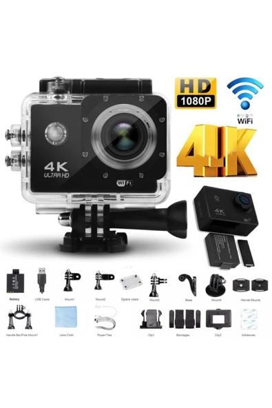 Pazariz Angeleye Ks-503 4k Ultra Hd 170 Derece Wifi Aksiyon Kamera ürün görseli 1