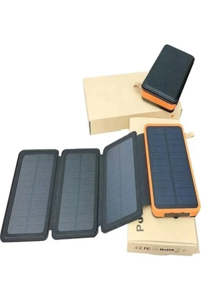 Pazariz Powerbank Güneş Enerjili 20000 Mah 6 Led Işık Powerbank ürün görseli 1