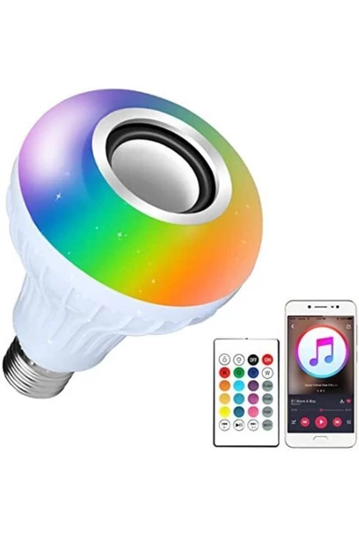 Pazariz Bluetooth Hoparlör Akıllı Led Ampul Lamba ürün görseli 1