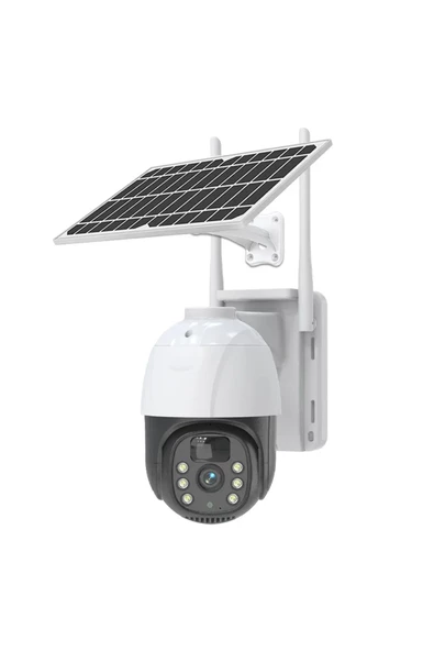 Pazariz 5MP Kamera, Güvenlik Güneş Enerjili Solar 4G Sim Kart Destekli Dış Mekan Kamerası Speed Dome ürün görseli 1
