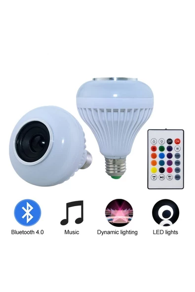 Pazariz Bluetooth Hoparlör Led Ampül Lamba - Resim 3
