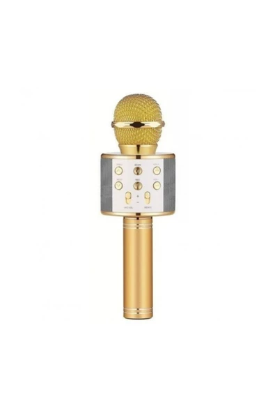 Pazariz Ws858 Karaoke Bluetooth Mikrofon Speaker Sarı ürün görseli 1