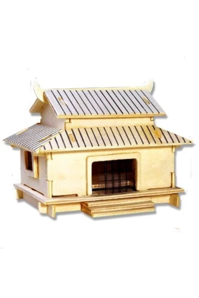 Pazariz Pazarız 3d Ahşap Puzzle Yapboz Maket Çin Ev Boyanabilir ürün görseli 1
