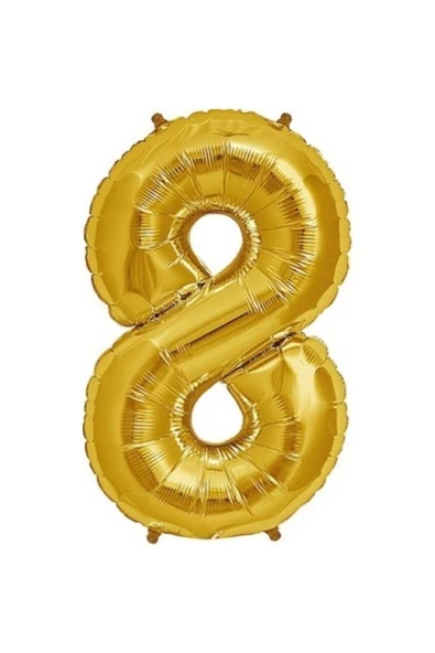 Pazariz Folyo Balon 8 Rakamı Gümüş Renk alithestereo ürün görseli 1