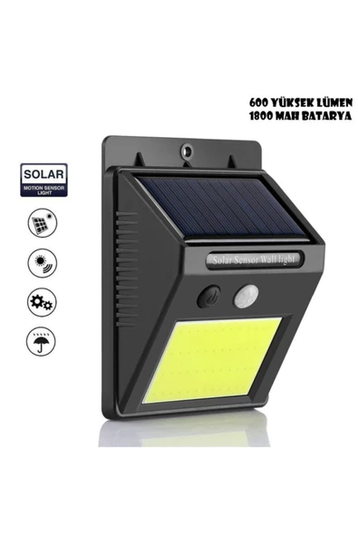 Pazariz Solar Bahçe Aydınlatma 48 Ledli Fotoselli Güneş Enerjili Bahçe Lambası Hareket Sensörlü ürün görseli 1
