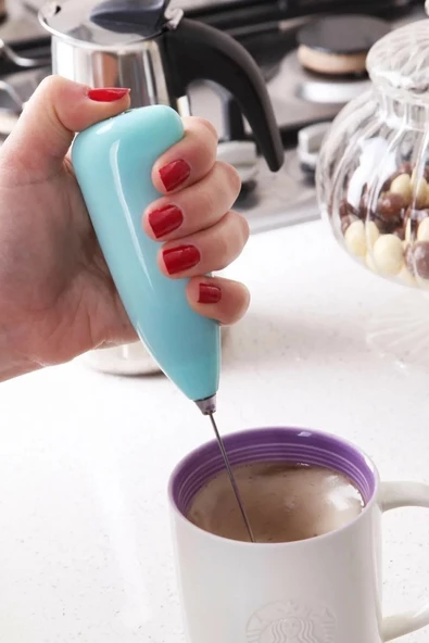 Pazariz Mini Mixer Kahve Süt Köpürtücü Karıştırıcı Cappucino Mikser Mfm0029 ürün görseli 1