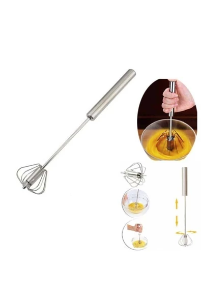 Pazariz Metal Mikser Çırpıcı 30 Cm Karıştırıcı Bas Çek Çırp Mor ürün görseli 1