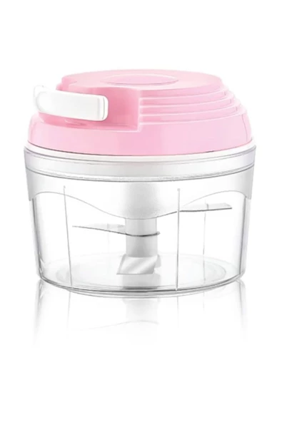 Pazariz İpli El Rondosu 3 Bıçaklı Pratik Ip Çekmeli Doğrayıcı Mutfak Mini ürün görseli 1