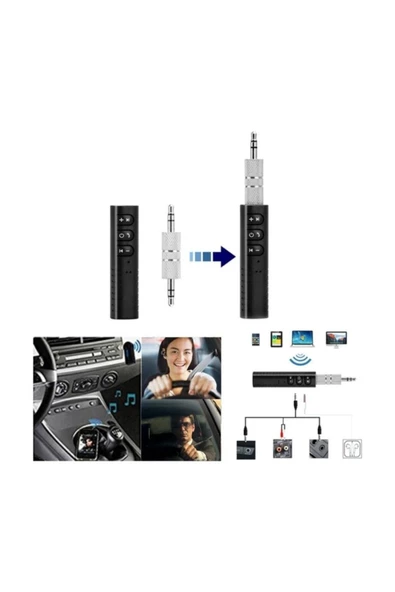 Pazariz Bluetooth Araç Kiti Aux Transmitter Kablosuz Mikrofonlu Bt Wirel ürün görseli 1