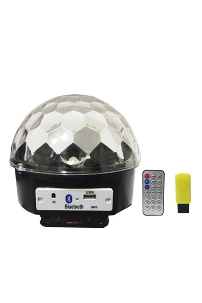 Pazariz Kumandalı Led Kristal Disko Topu ürün görseli 1