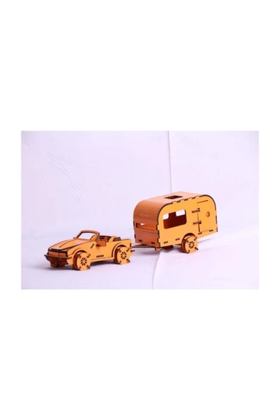 Pazariz 3d Puzzle Üç Boyutlu Araba Ve Karavan 188  Parça ürün görseli 1