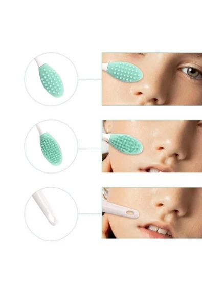 Pazariz 4 Adet Dudak Burun Fırçası Peeling Etkili Gözenek Temizleyici ürün görseli 1