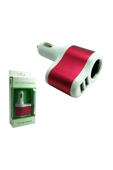Pazariz Cep Telefonu Araç Şarj Başlık Çift Usb 12v-5v-3.1a Çakmaklık ürün görseli 1