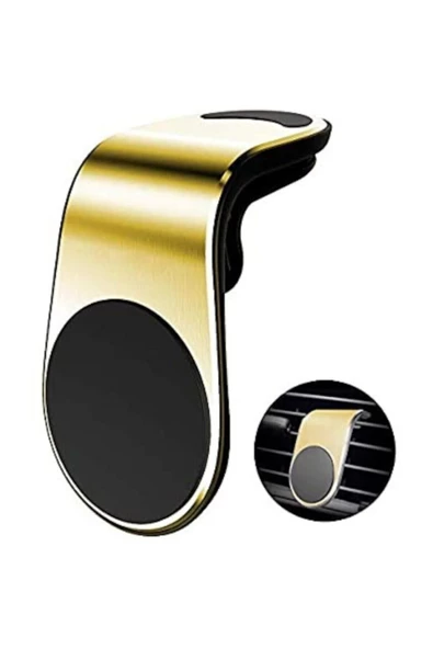 Pazariz Araba Içi Mıknatıslı Telefon Tutucu Gold Trident W-t9 Uyumlu ürün görseli 1