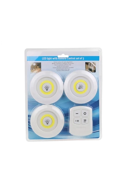 Pazariz Wt-364 Uzaktan Kumandalı Yapışkanlı Led Spot Lamba ürün görseli 1