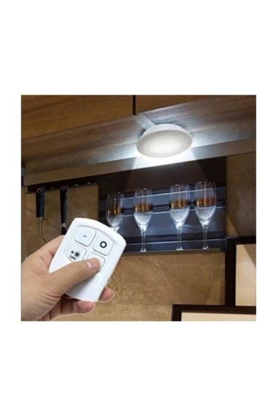 Pazariz Uzaktan Kumandalı Pilli Led Spot Lamba Ampul 3'lü Set Yap ürün görseli 1