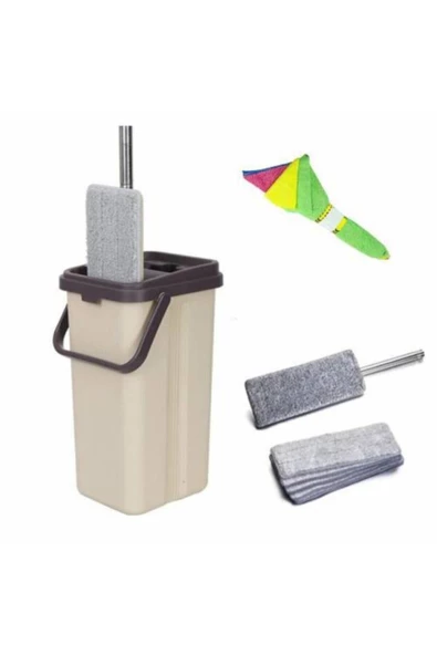 Pazariz Tablet Mop Temizlik Seti + Yedek Mop Bezi + 4 Adet Mikrofiber Bez ürün görseli 1
