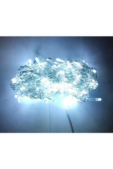 Pazariz Dekoratif İp Led 10 Metre 60 Ledli Beyaz Renk Işık ürün görseli 1