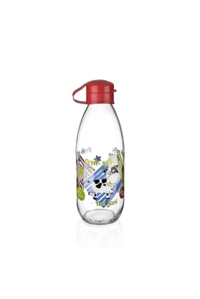 Pazariz Titiz Süt - Su Şişesi Moo Bottle 1 Litre + Şişe Temizleme Fırçası Hediye ürün görseli 1