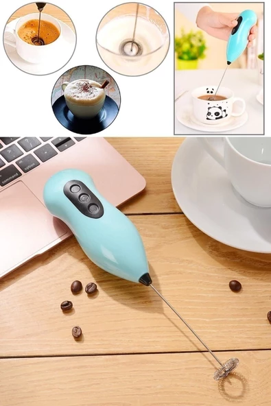 Pazariz Mini Mixer Kahve Süt Köpürtücü Karıştırıcı Cappucino Miks ürün görseli 1