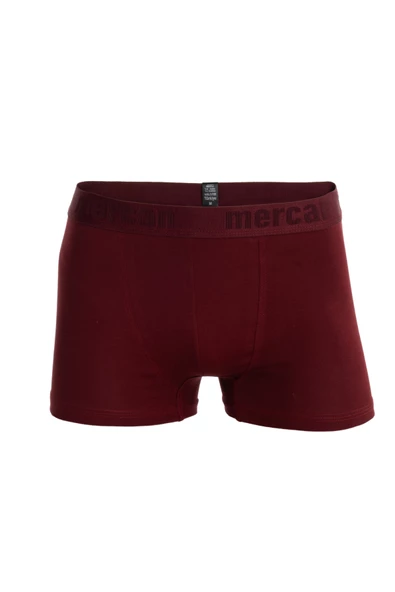 Mercan Erkek Bordo 6'lı Pamuklu Esnek Boxer ürün görseli 1