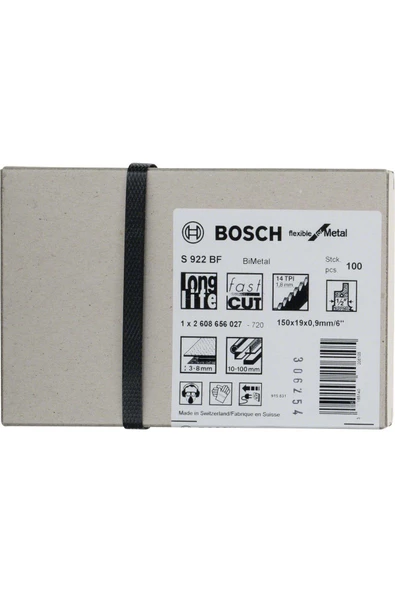 PANTER BIÇAĞI - S 922 BF FLEXİBLE FOR METAL 100'LÜ ürün görseli 1