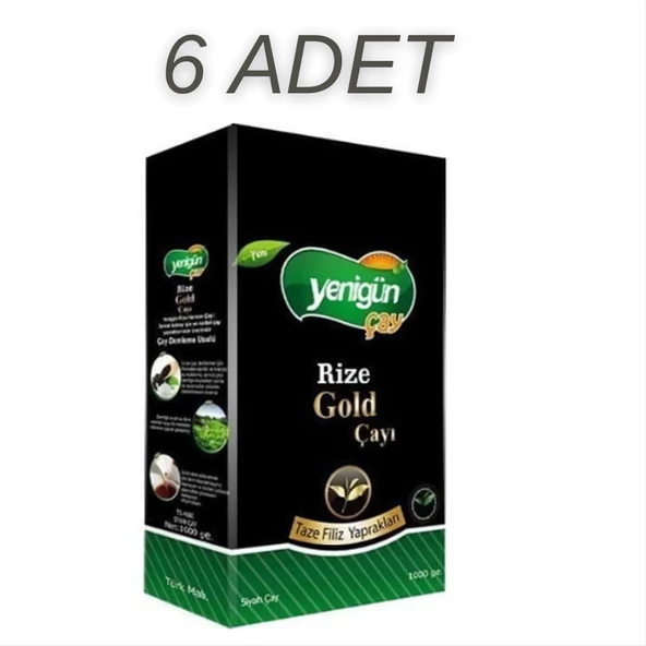 YENİGÜN RİZE GOLD ÇAYI 1000 GR 6'LI SET ürün görseli 1