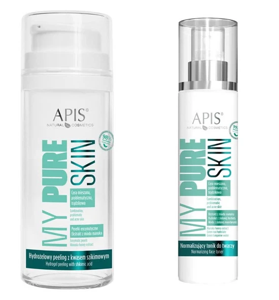 MY PURE SKIN - Hidrojel Peeling & Cilt Dengeleyici Tonik - 2'li Set ürün görseli 1