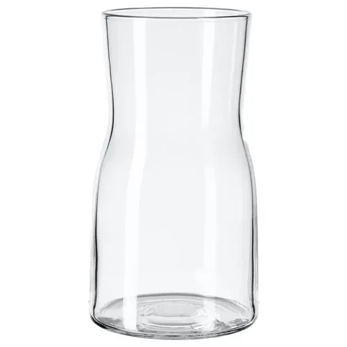 IKEA TIDVATTEN DEKORATİF VAZO SAYDAM CAM 18 CM ürün görseli 1